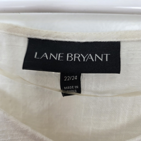 Lane Bryant Yellow White Ombre Oversized Flowy Boho Beachy Shirt Size 22/24 - Picture 5 of 6